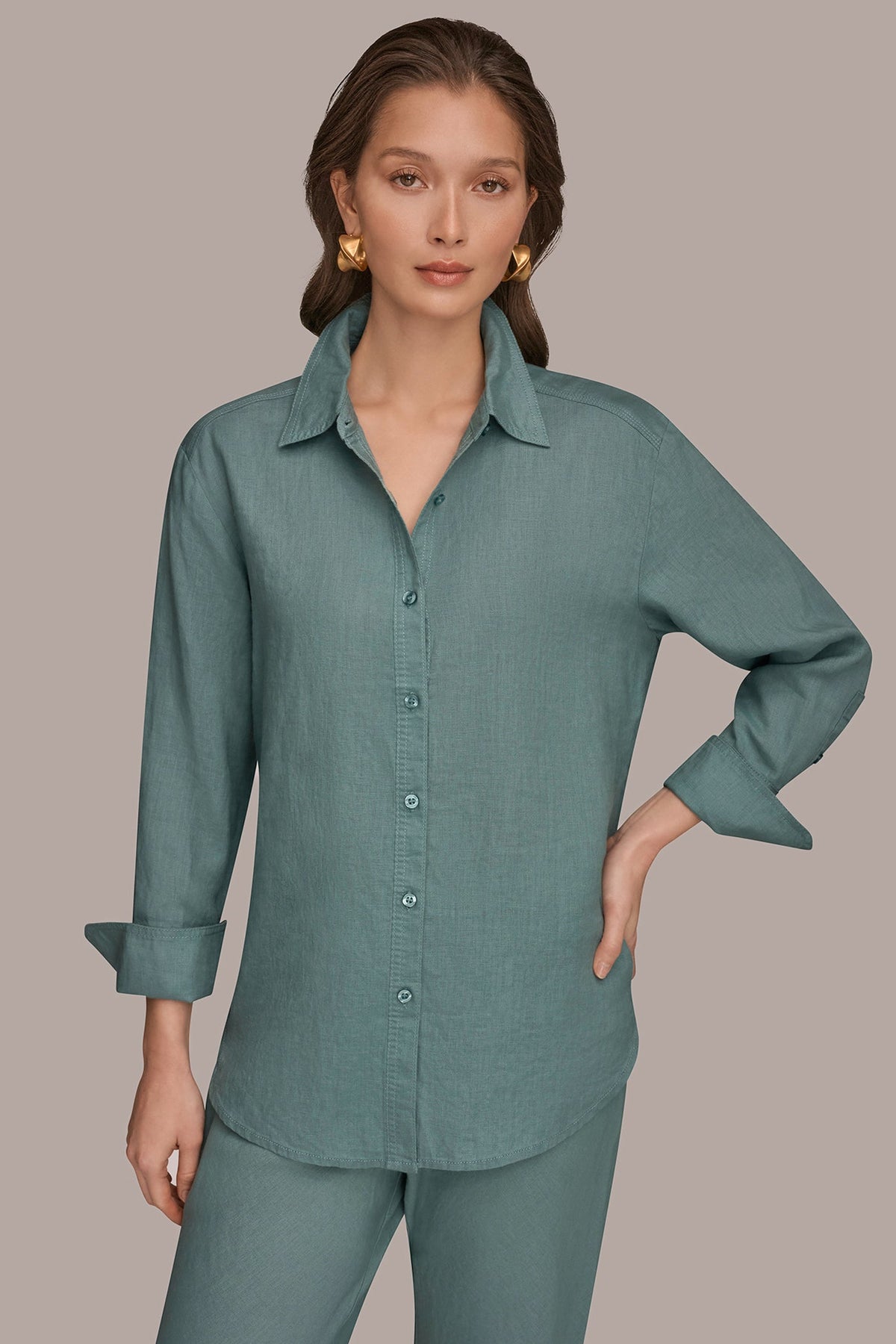 Donna Karan LONG SLEEVE SHIRT