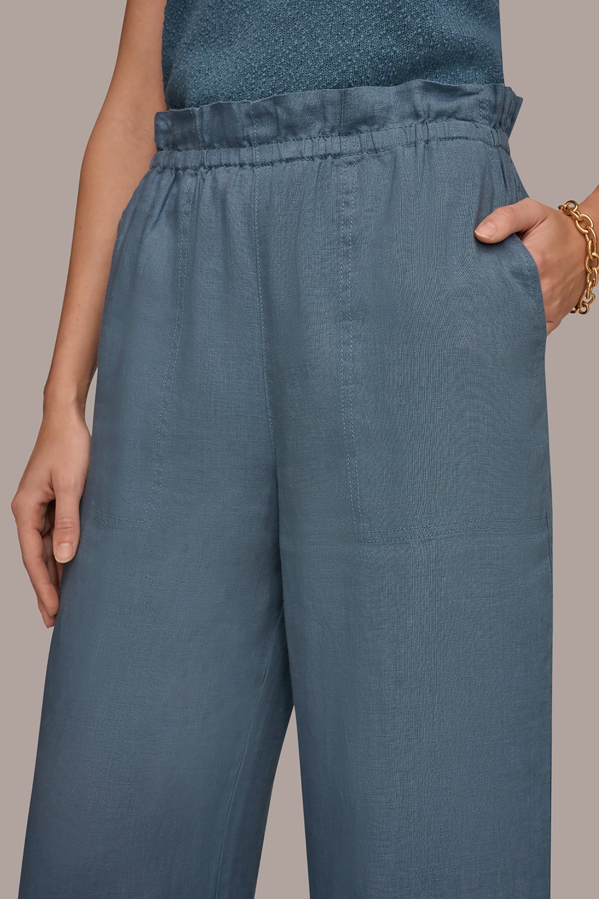 Donna Karan HIGH-RISE PAPERBAG PANT