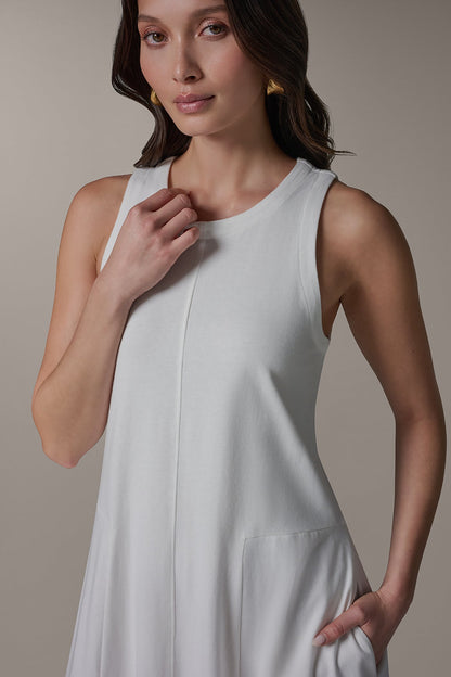 Donna Karan SLEEVELESS MIDI TRAPEZE DRESS
