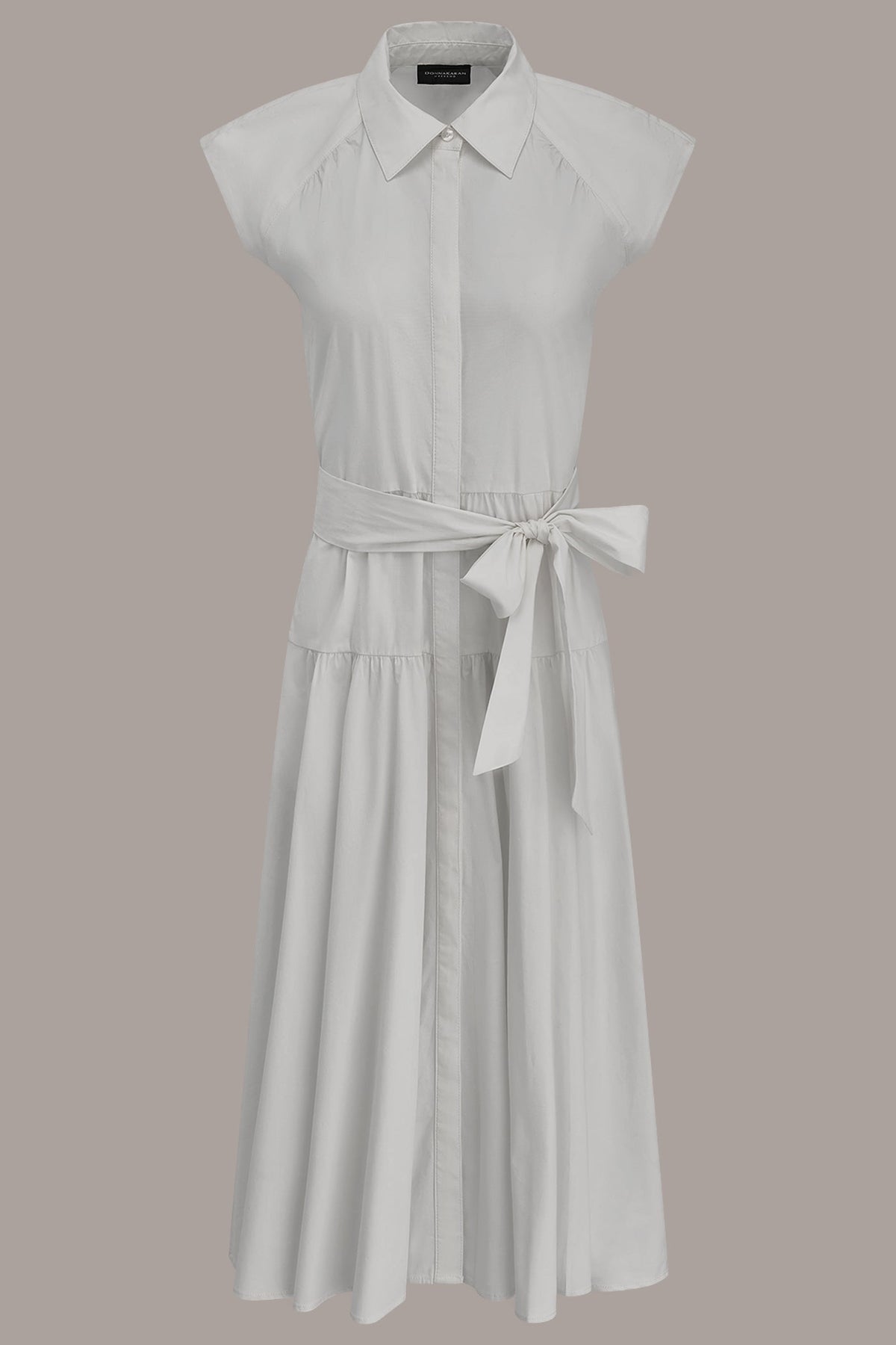 Donna Karan CAP SLEEVE MIDI SHIRT DRESS