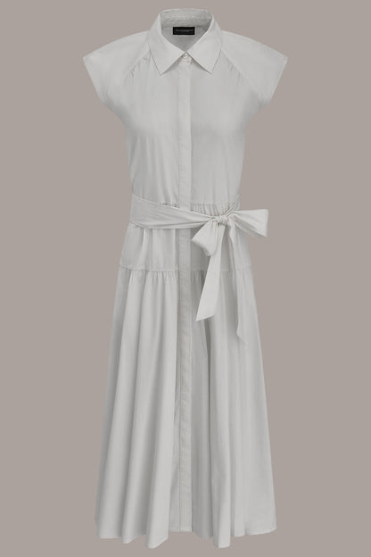 Donna Karan CAP SLEEVE MIDI SHIRT DRESS