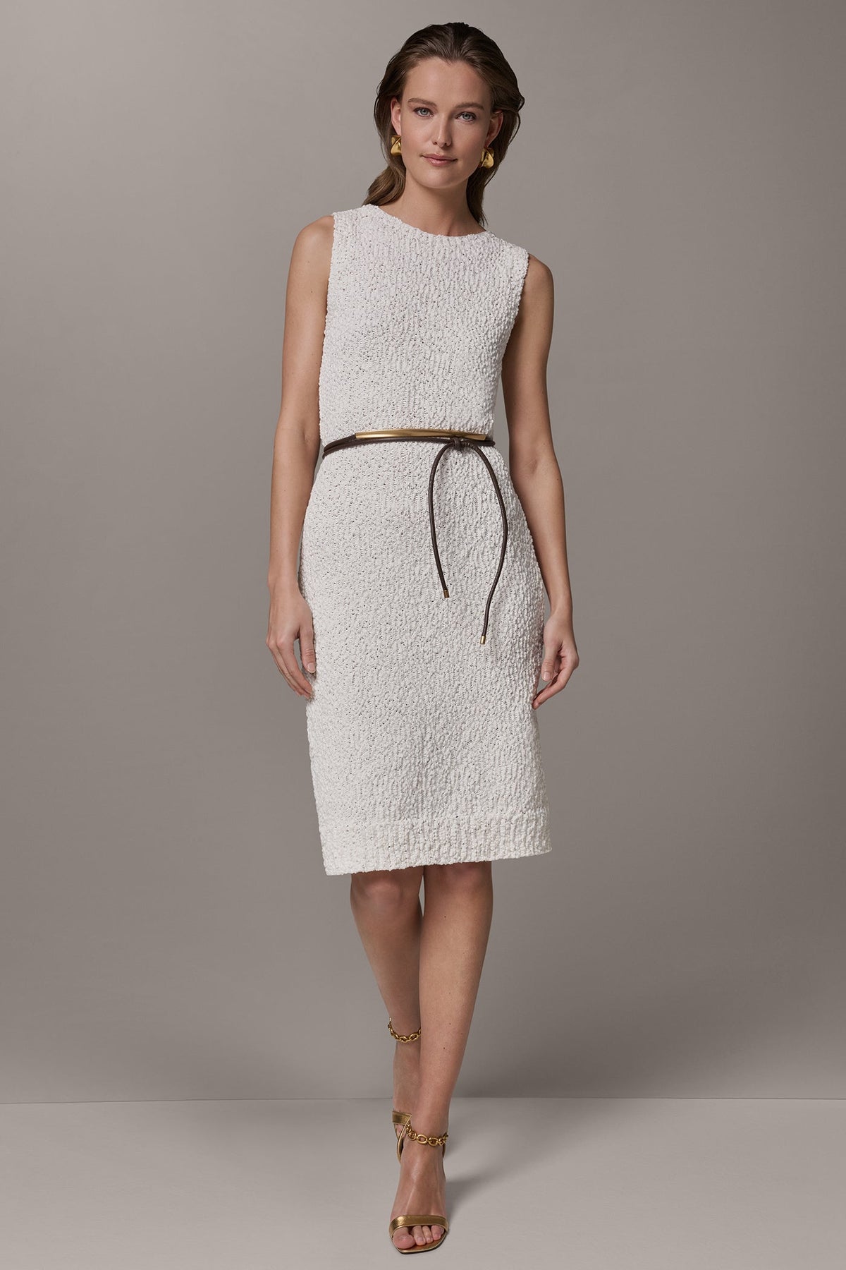 Donna Karan BOUCLE KNIT DRESS