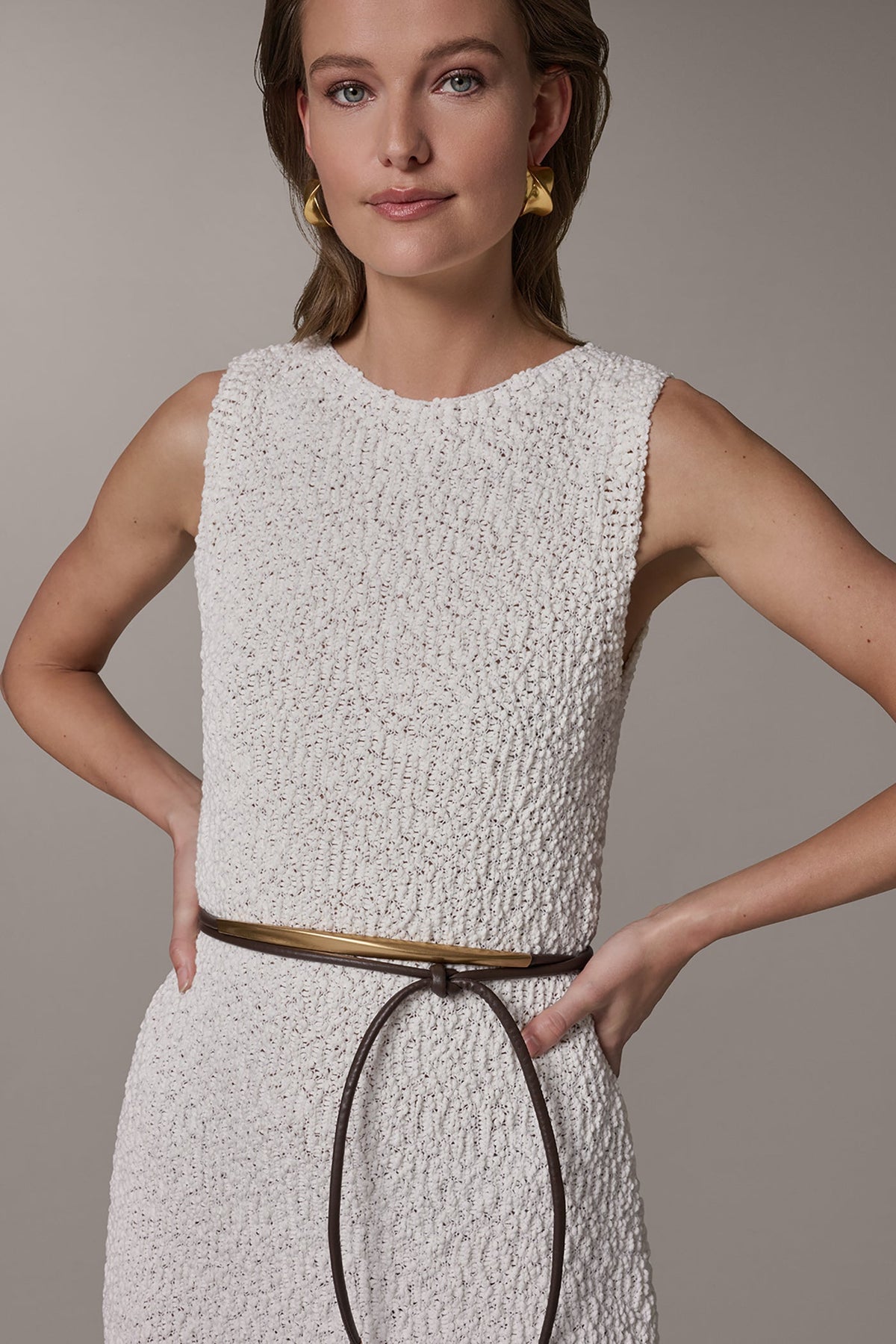 Donna Karan BOUCLE KNIT DRESS