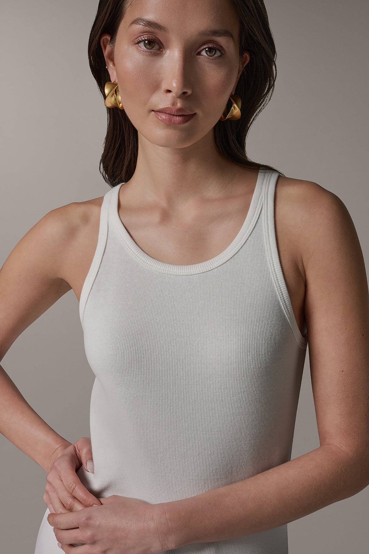 Donna Karan SLEEVELESS HALTER TANK