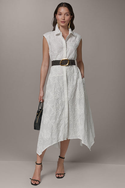 Donna Karan SLEEVELESS MIDI SHIRT DRESS