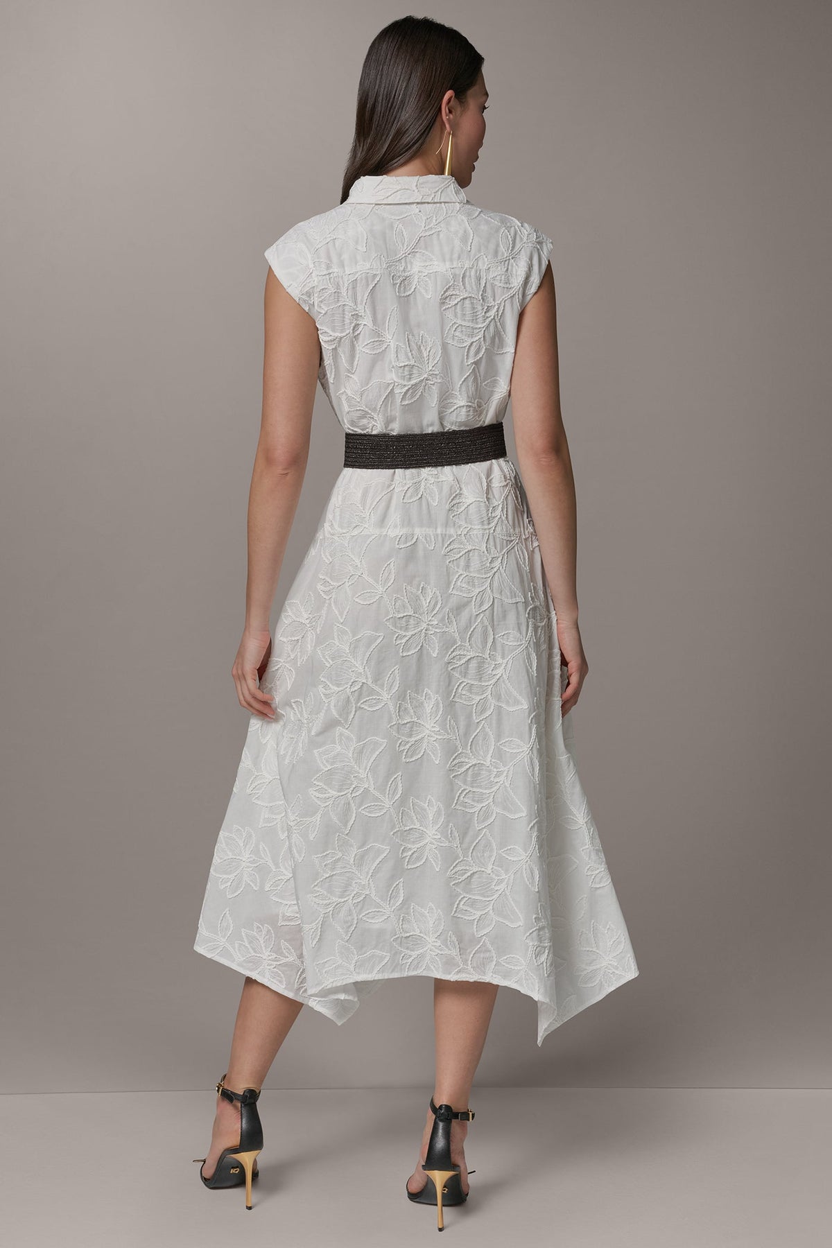 Donna Karan SLEEVELESS MIDI SHIRT DRESS