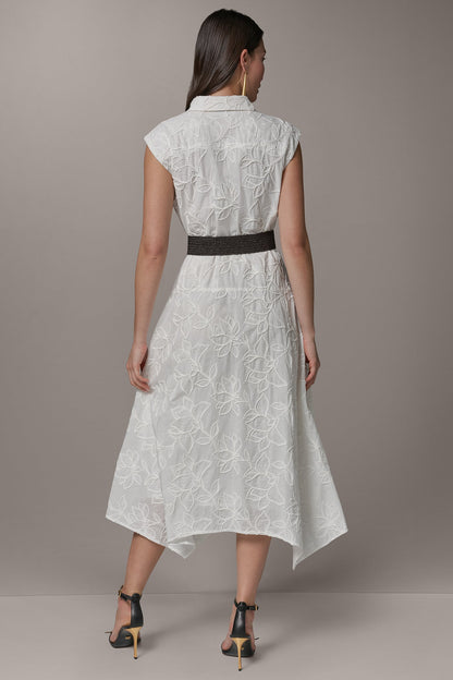 Donna Karan SLEEVELESS MIDI SHIRT DRESS