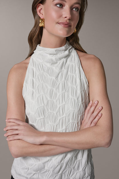 Donna Karan SLEEVELESS MOCK NECK BLOUSE