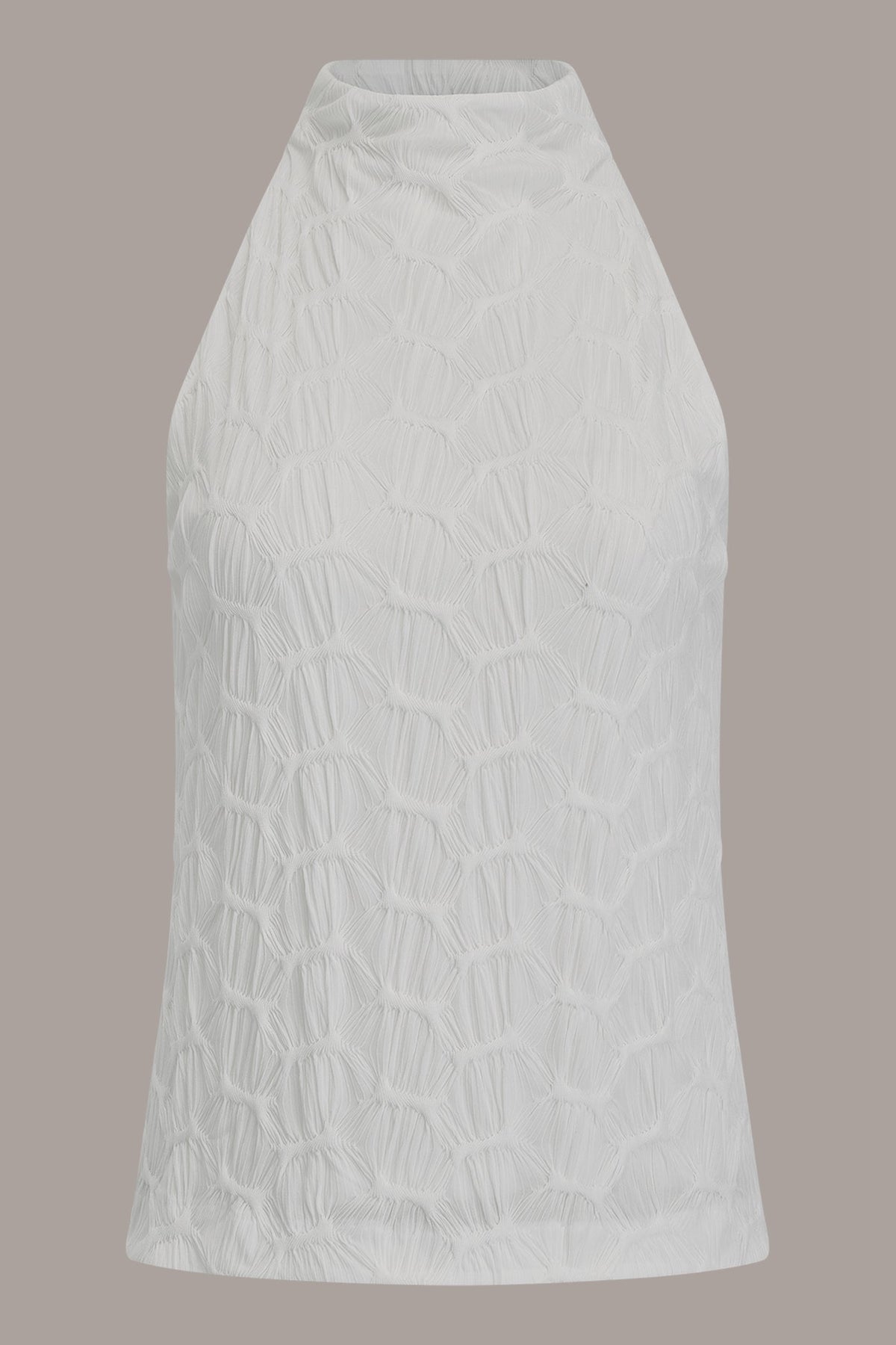 Donna Karan SLEEVELESS MOCK NECK BLOUSE