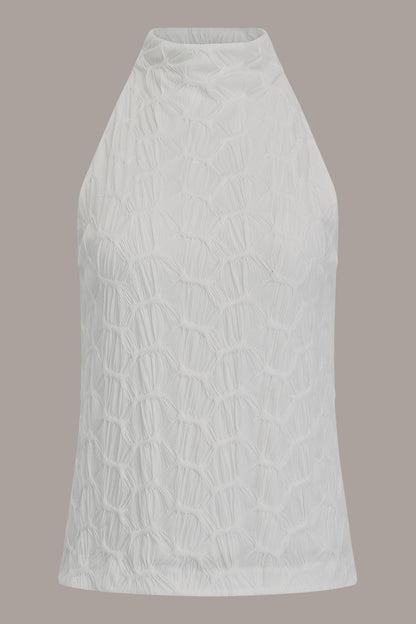 Donna Karan SLEEVELESS MOCK NECK BLOUSE