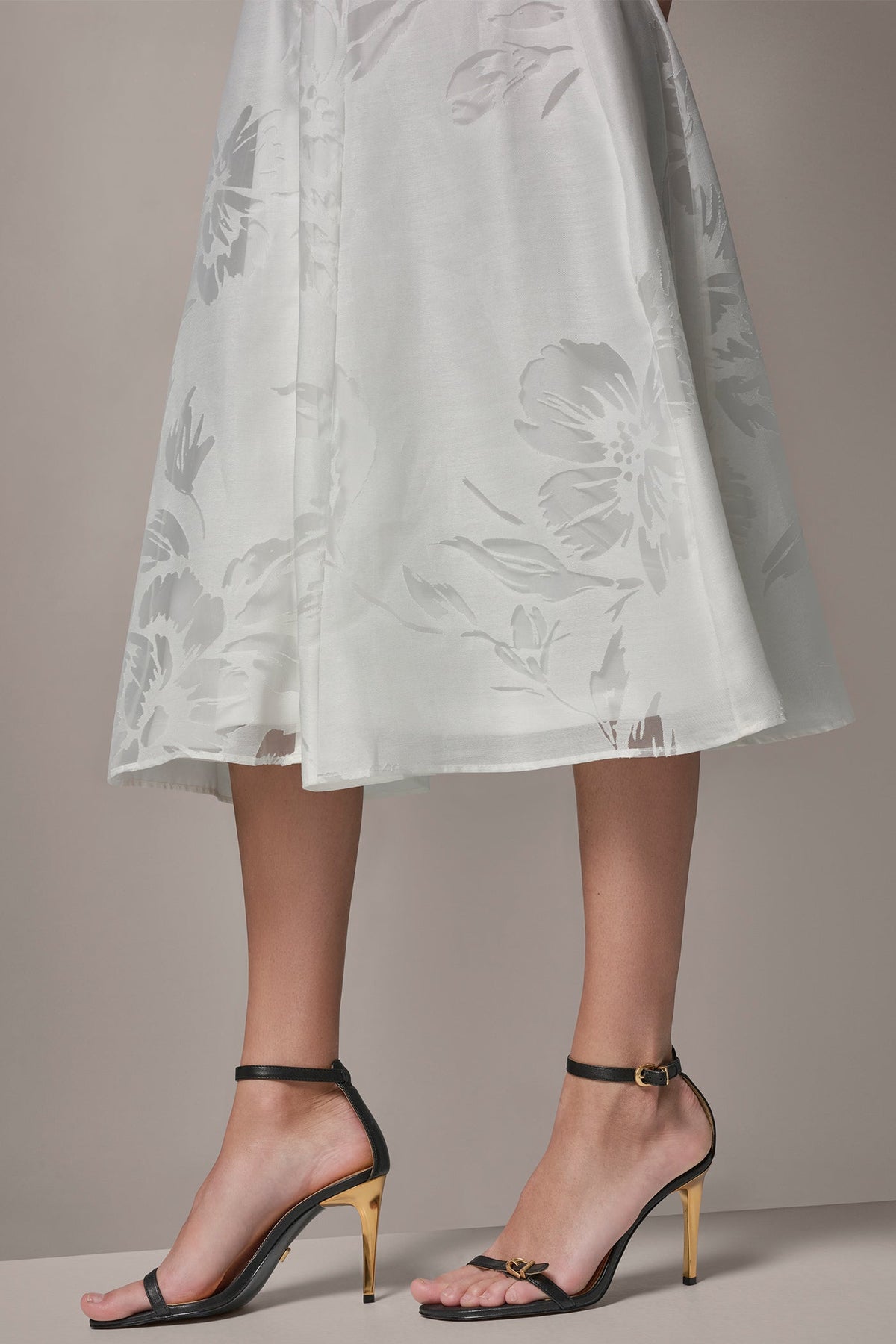 Donna Karan FLORAL-JACQUARD MIDI SHIRT DRESS