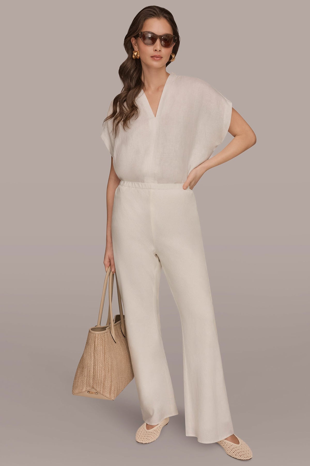 Donna Karan MID-RISE RELAXED ANKLE PANT