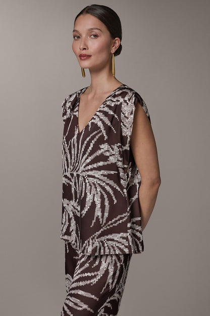 Donna Karan SLEEVELESS EXTENDED SHOULDER TOP