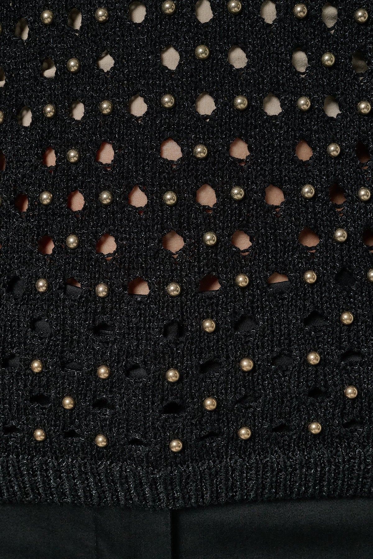 Donna Karan SLEEVELESS OPEN-STITCH HALTER SWEATER