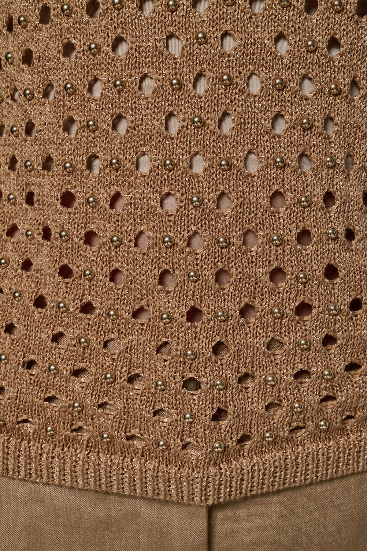 Donna Karan SLEEVELESS OPEN-STITCH HALTER SWEATER
