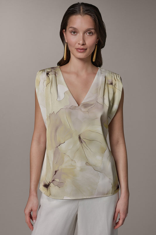 Donna Karan SLEEVELESS EXTENDED SHOULDER TOP