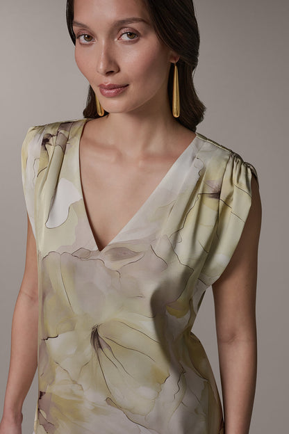 Donna Karan SLEEVELESS EXTENDED SHOULDER TOP