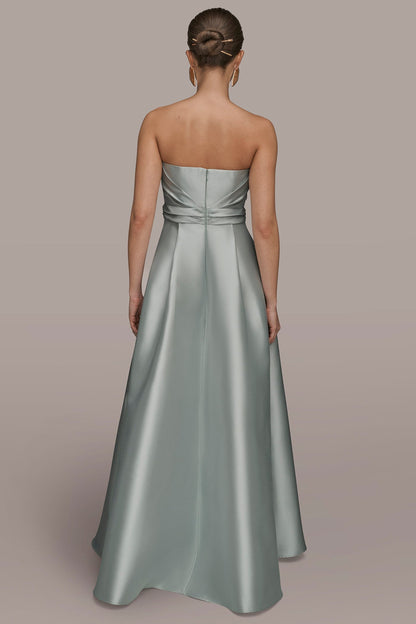 Donna Karan MIKADO SATIN STRAPLESS GOWN