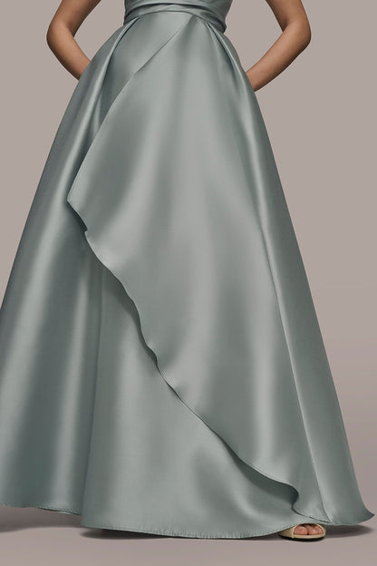 Donna Karan MIKADO SATIN STRAPLESS GOWN