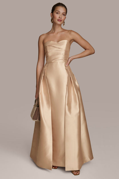 Donna Karan MIKADO STRAPLESS SWEETHEART BALL GOWN