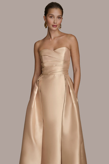 Donna Karan MIKADO STRAPLESS SWEETHEART BALL GOWN
