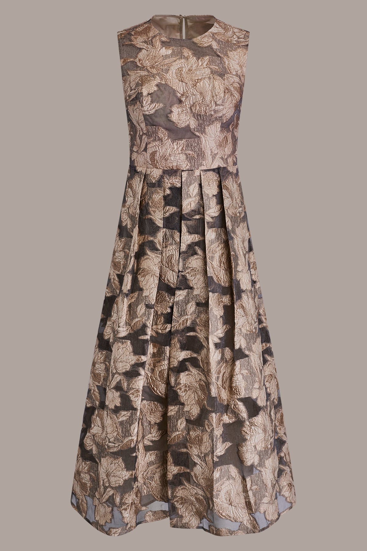Donna Karan FLORAL-JACQUARD MIDI GOWN