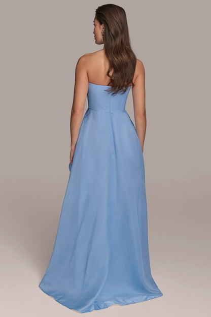 Donna Karan ORGANZA STRAPLESS CASCADING GOWN
