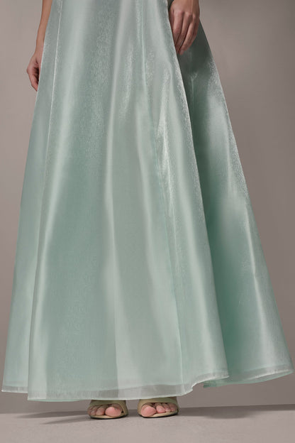 Donna Karan ORGANZA TWIST ONE-SHOULDER BALL GOWN