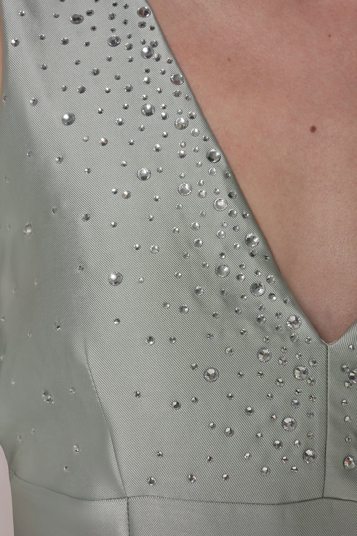 Donna Karan MIKADO CRYSTAL MIDI GOWN