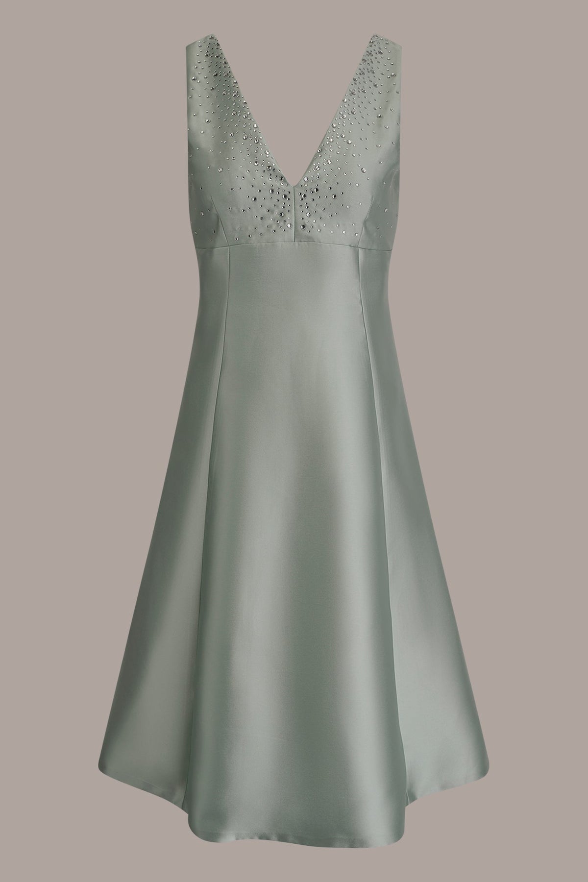 Donna Karan MIKADO CRYSTAL MIDI GOWN