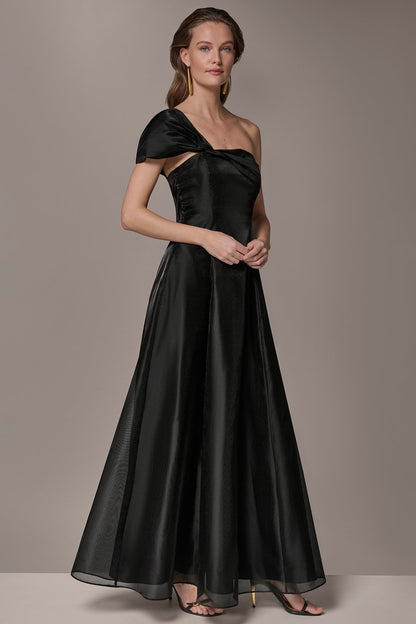 Donna Karan ORGANZA TWIST ONE-SHOULDER BALL GOWN