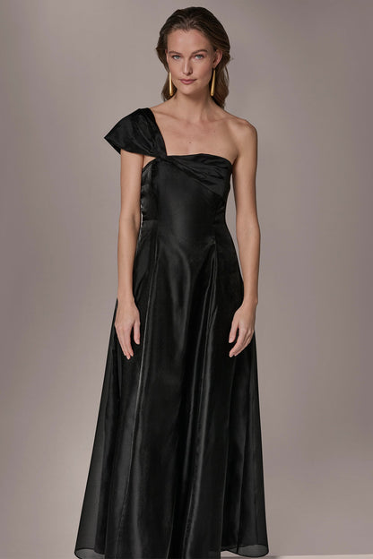 Donna Karan ORGANZA TWIST ONE-SHOULDER BALL GOWN