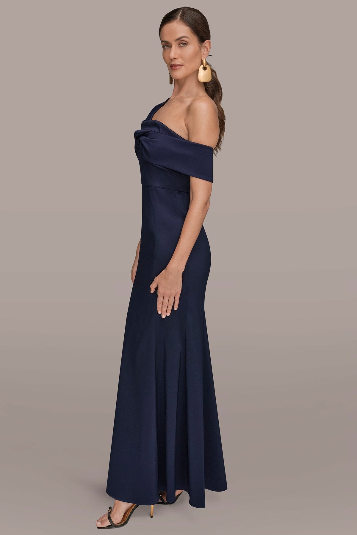 Donna Karan MIKADO OFF-THE-SHOULDER GOWN