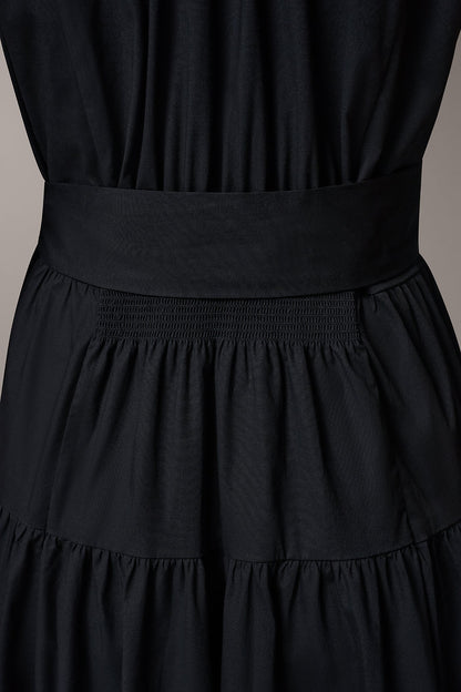 Donna Karan CAP SLEEVE MIDI SHIRT DRESS