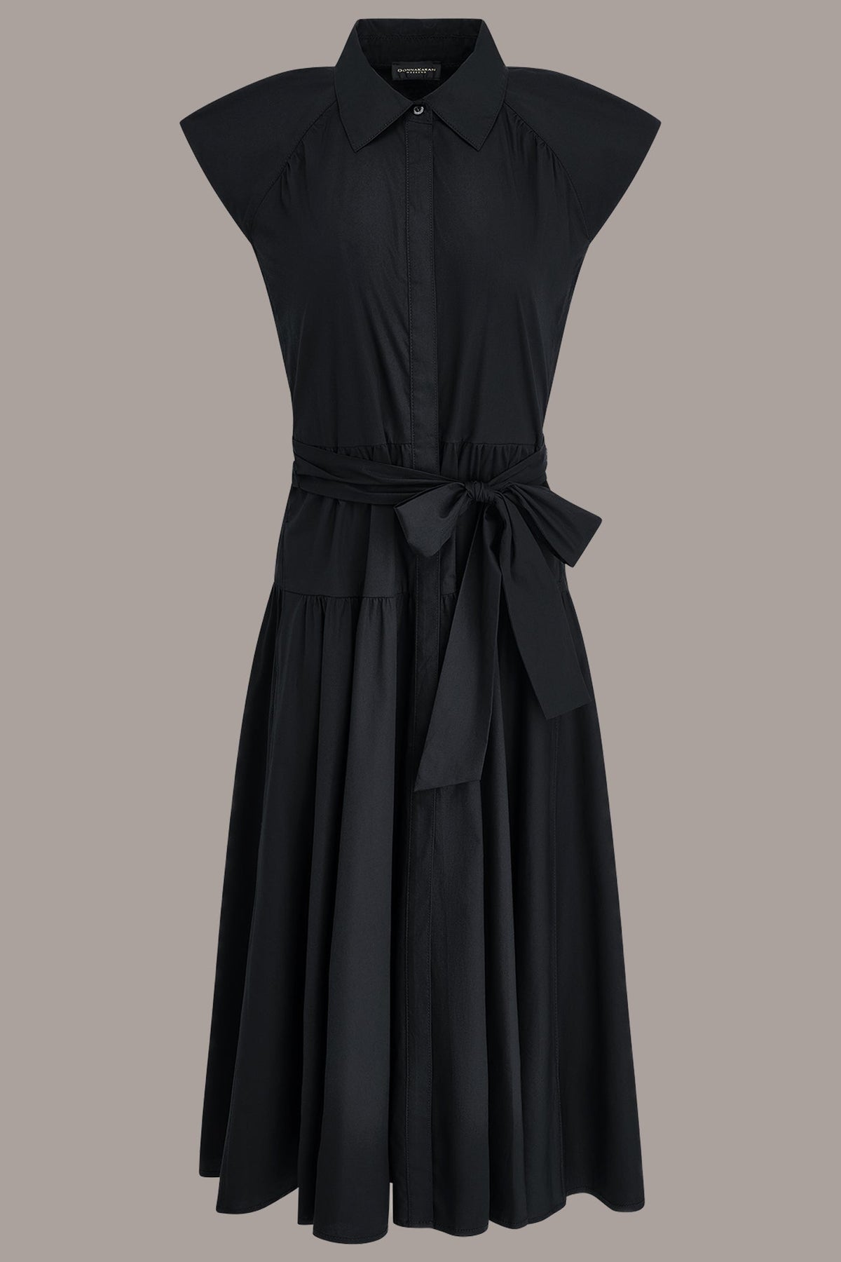 Donna Karan CAP SLEEVE MIDI SHIRT DRESS