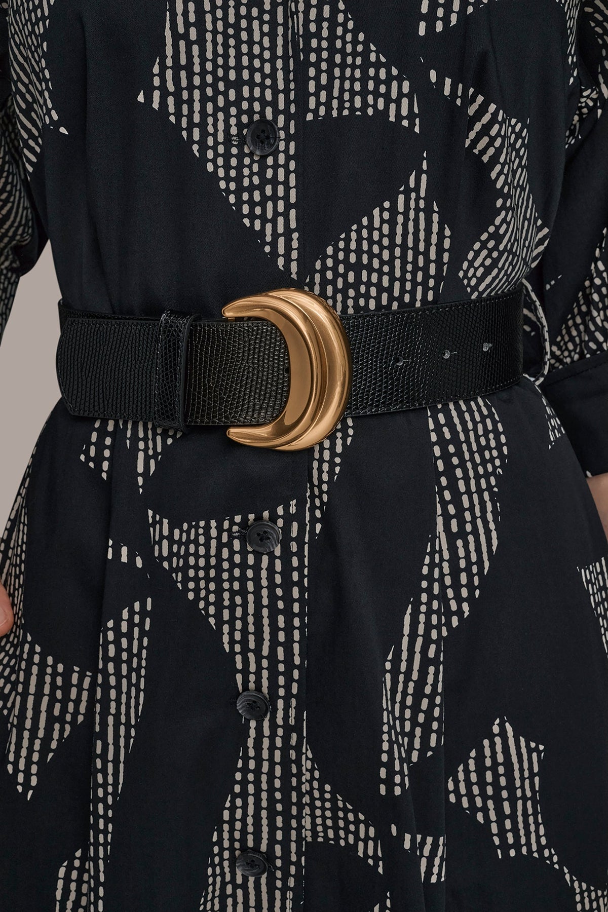 Donna Karan COTTON FLORAL MIDI SHIRT DRESS