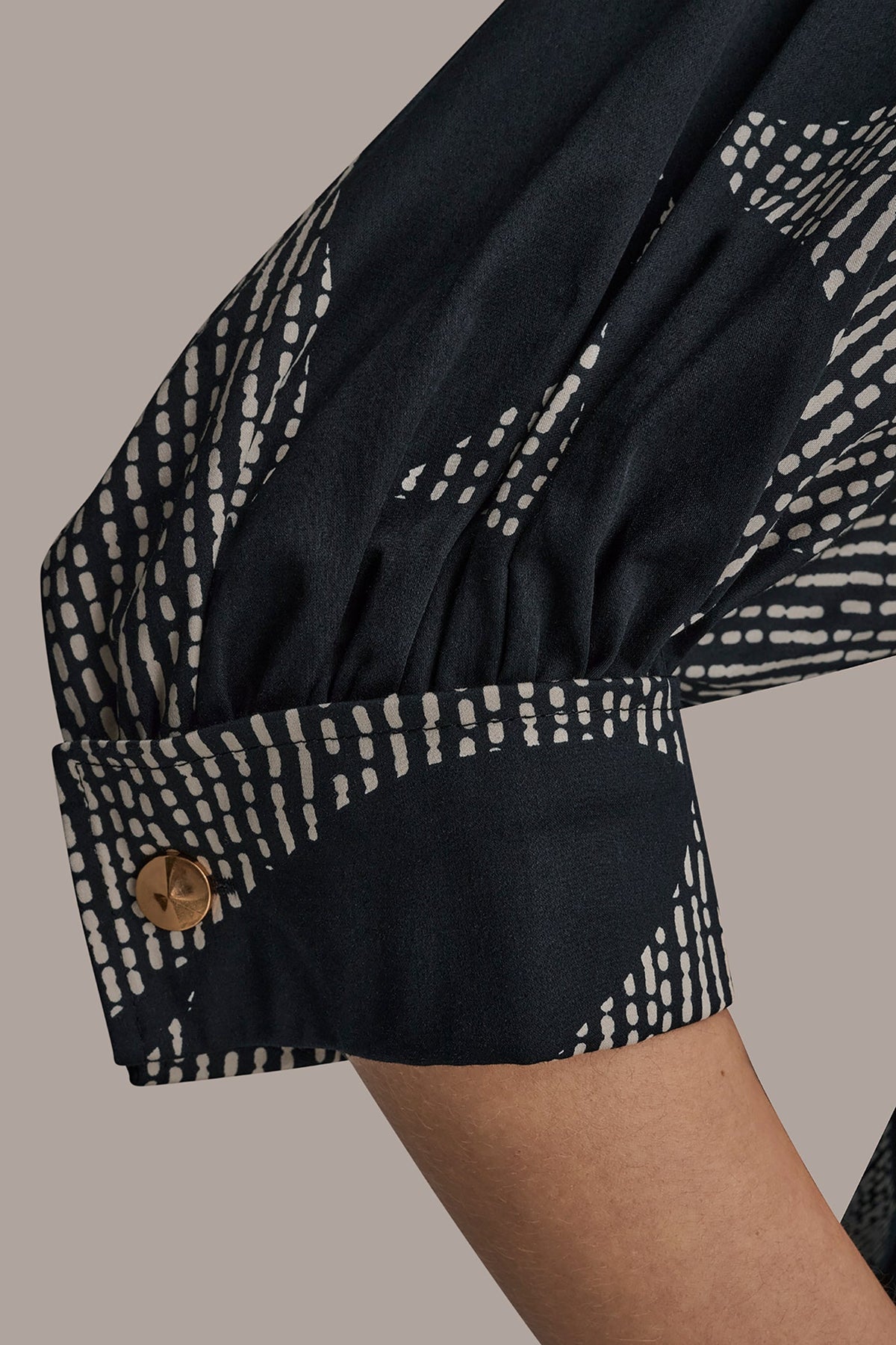 Donna Karan COTTON FLORAL MIDI SHIRT DRESS