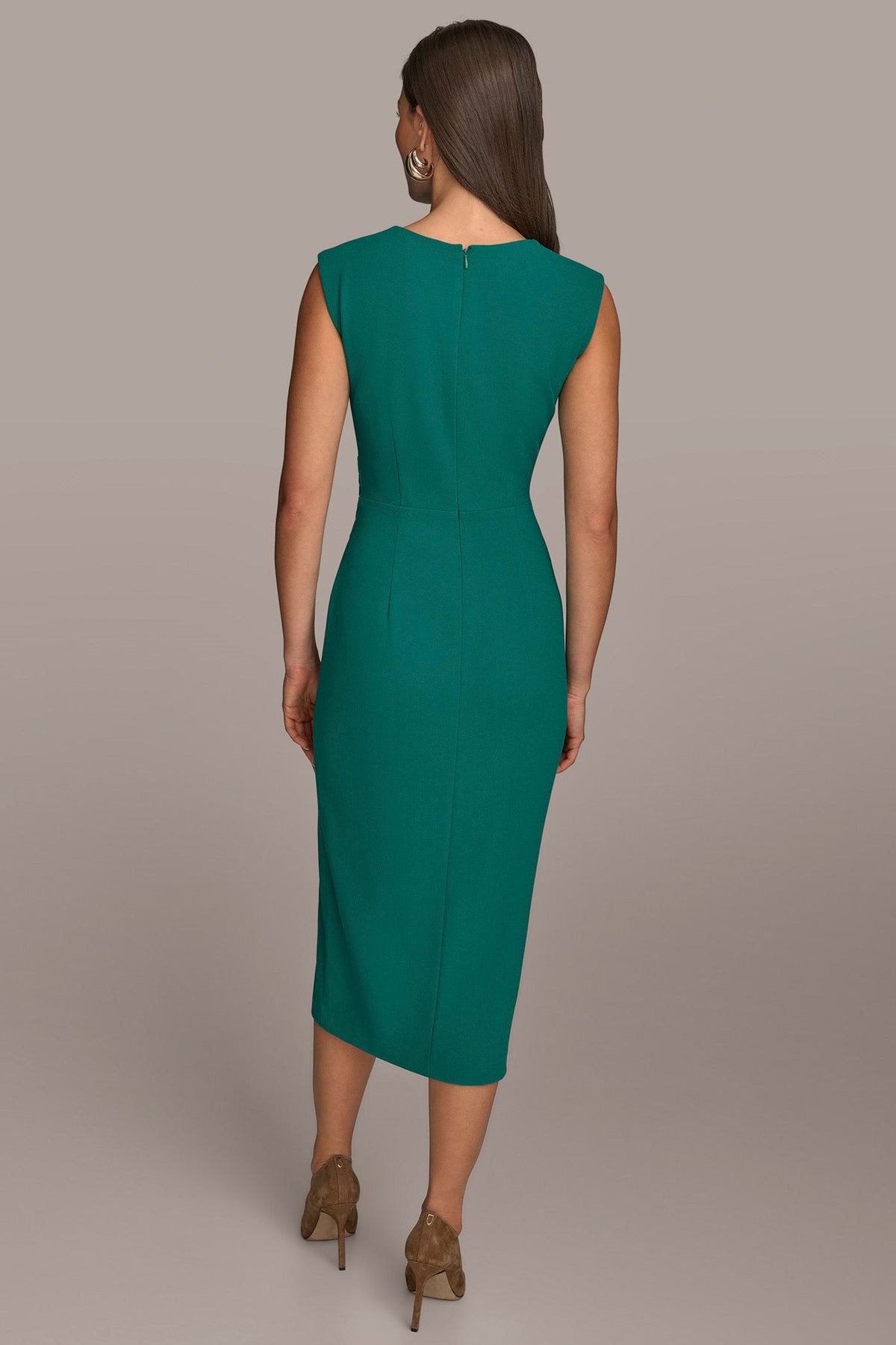 Donna Karan TWIST WAIST MIDI SHEATH DRESS