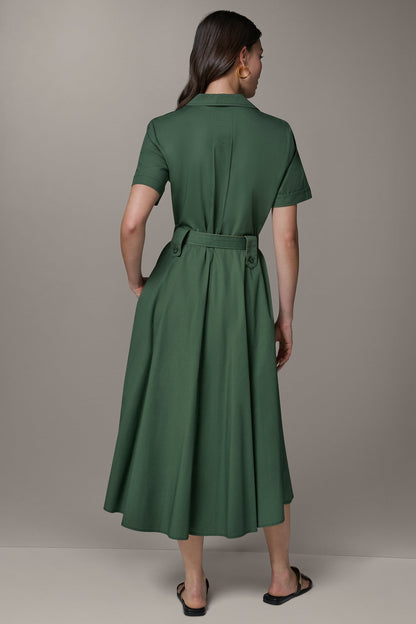 Donna Karan SHORT SLEEVE MIDI SHIRT DRESS