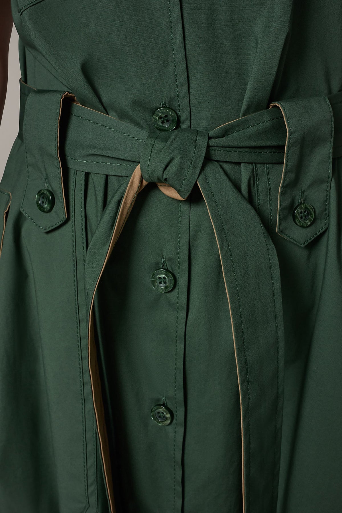 Donna Karan SHORT SLEEVE MIDI SHIRT DRESS