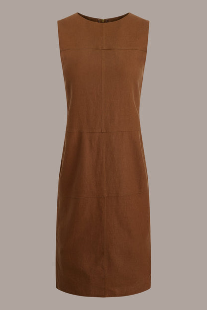 Donna Karan LINEN-BLEND SHIFT DRESS