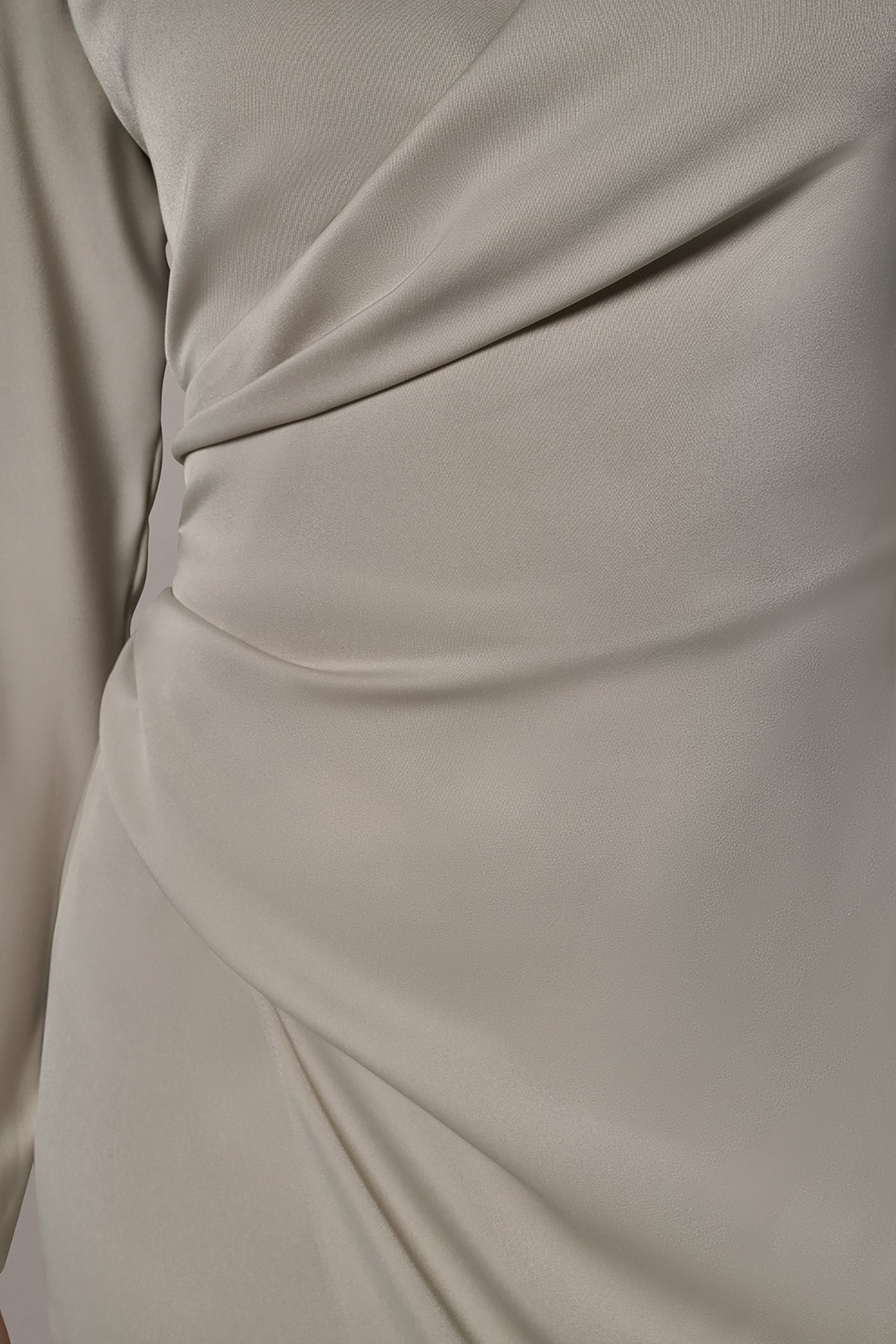 Donna Karan LONG SLEEVE WRAP-EFFECT SHIRT DRESS