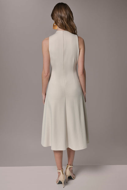 Donna Karan DIAGONAL RIB MIDI A-LINE DRESS