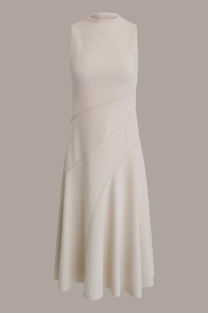 Donna Karan DIAGONAL RIB MIDI A-LINE DRESS