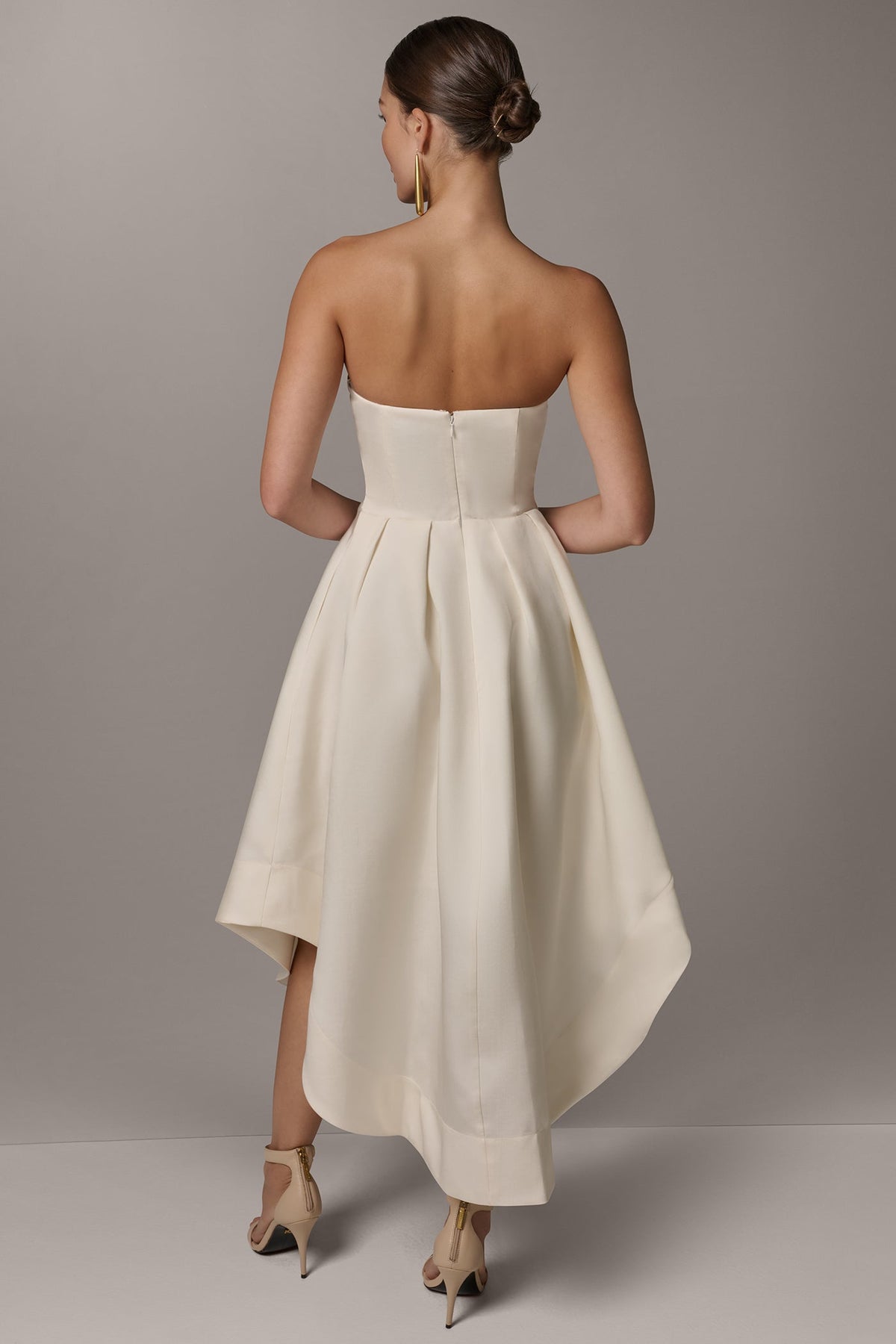 Donna Karan MIKADO STRAPLESS MIDI GOWN