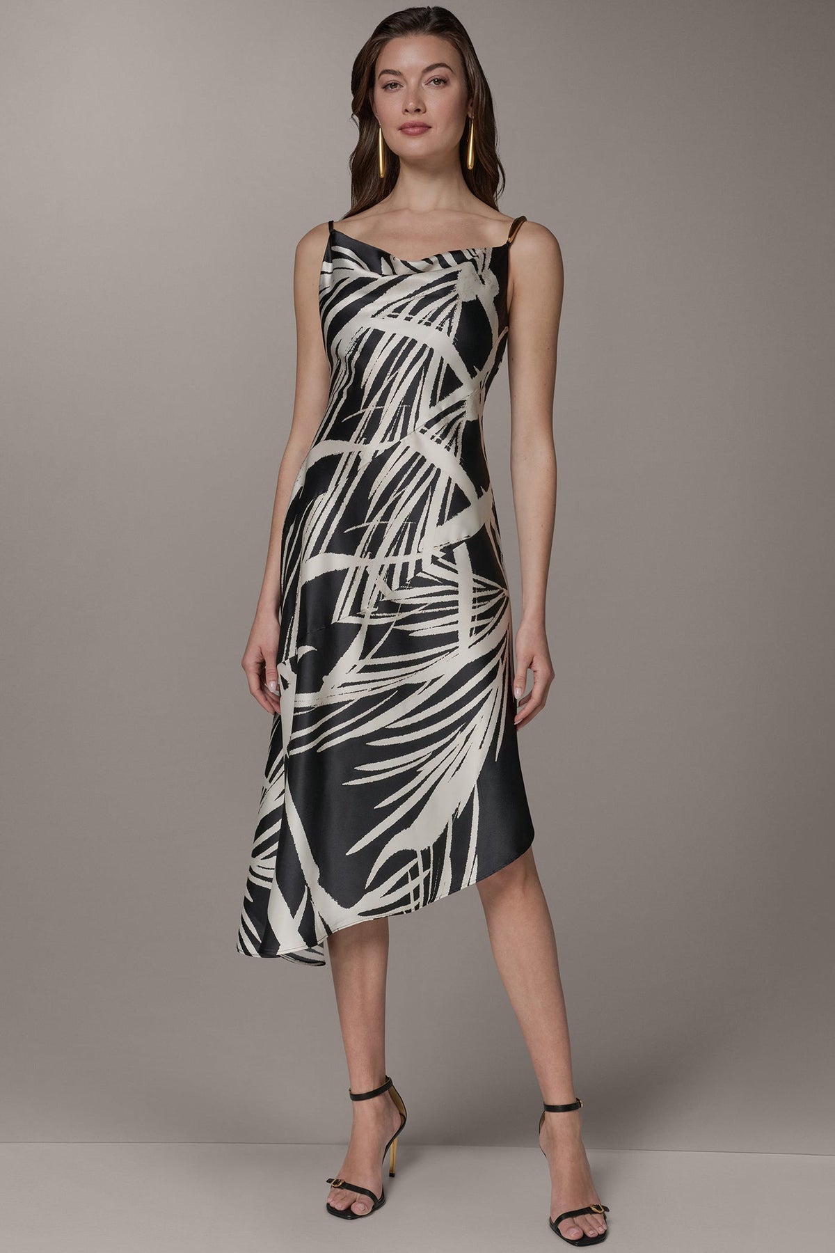 Donna Karan ASYMMETRIC MIDI SLIP DRESS