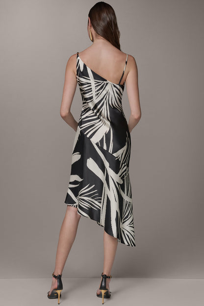 Donna Karan ASYMMETRIC MIDI SLIP DRESS
