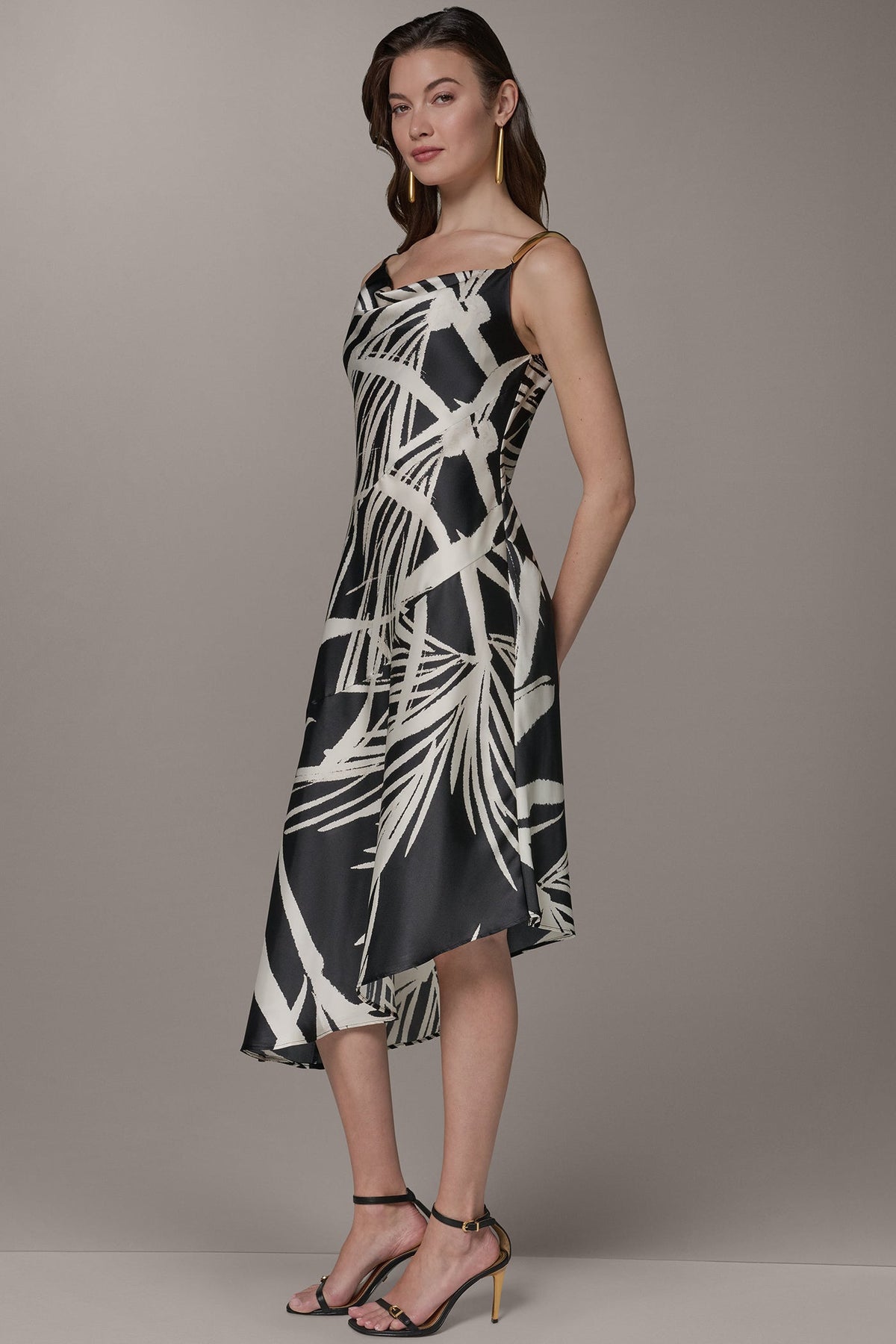 Donna Karan ASYMMETRIC MIDI SLIP DRESS