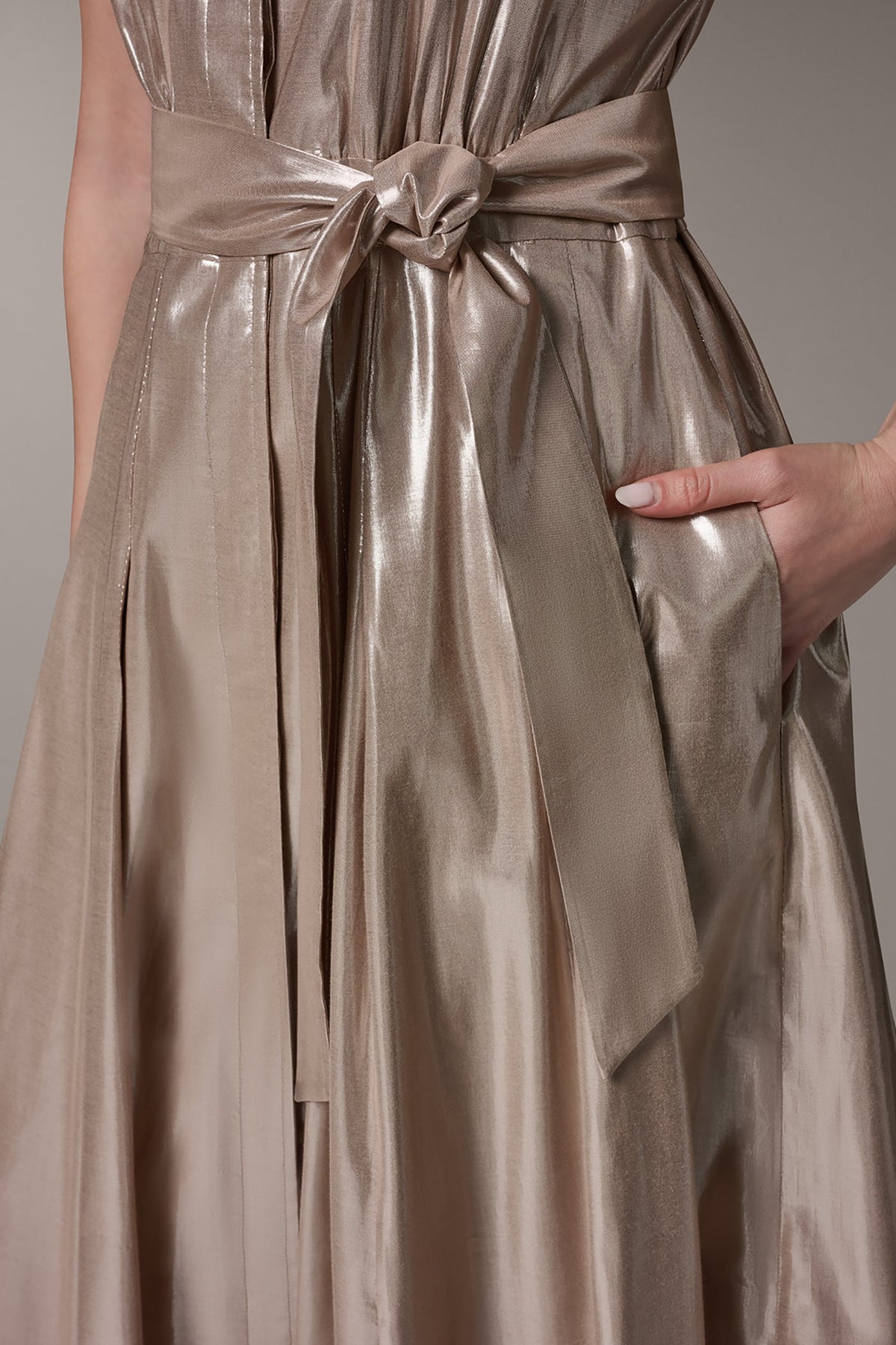 Donna Karan SHORT SLEEVE MIDI SHIRT DRESS