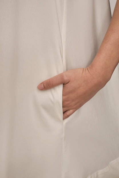Donna Karan ELBOW-SLEEVE MINI SHIRT DRESS